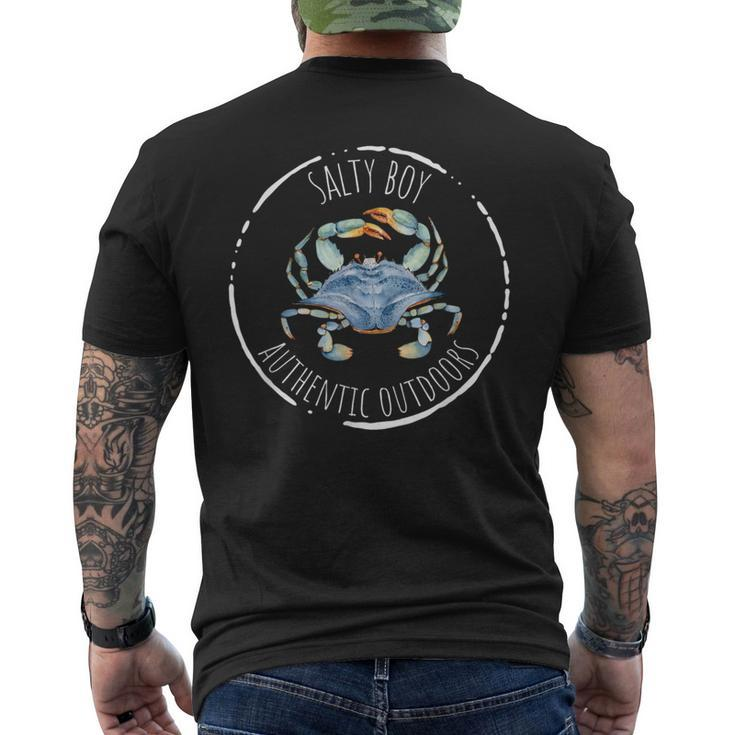 Salty Boy Salty Attitude Fishing Crab Fishing Salty Men's T-shirt Back Print