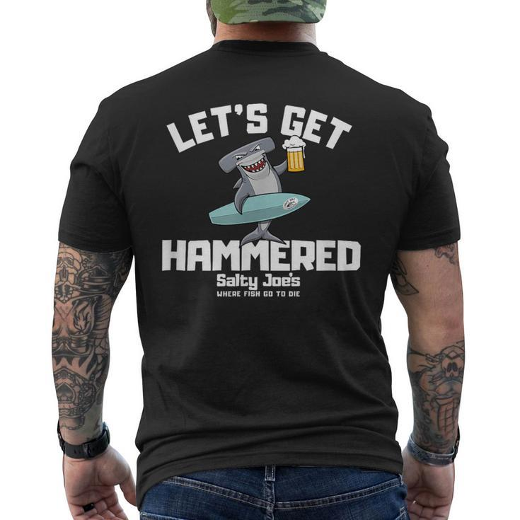 Salty Joes Lets Get Hammered Men's T-shirt Back Print