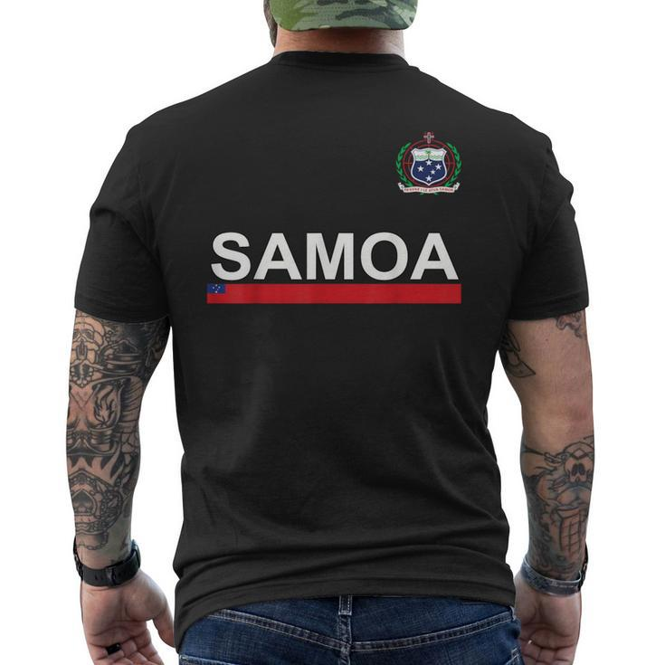 Samoa Sport Style Flag & Crest Men's T-shirt Back Print