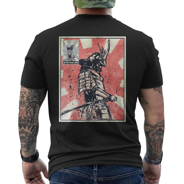 Samurai Warrior Bushido Vintage Retro Japanese Aesthetic Men's T-shirt Back Print