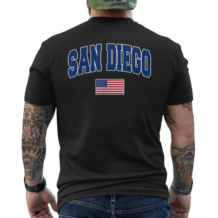 San Diego California City Pride Usa Flag Men's T-shirt Back Print
