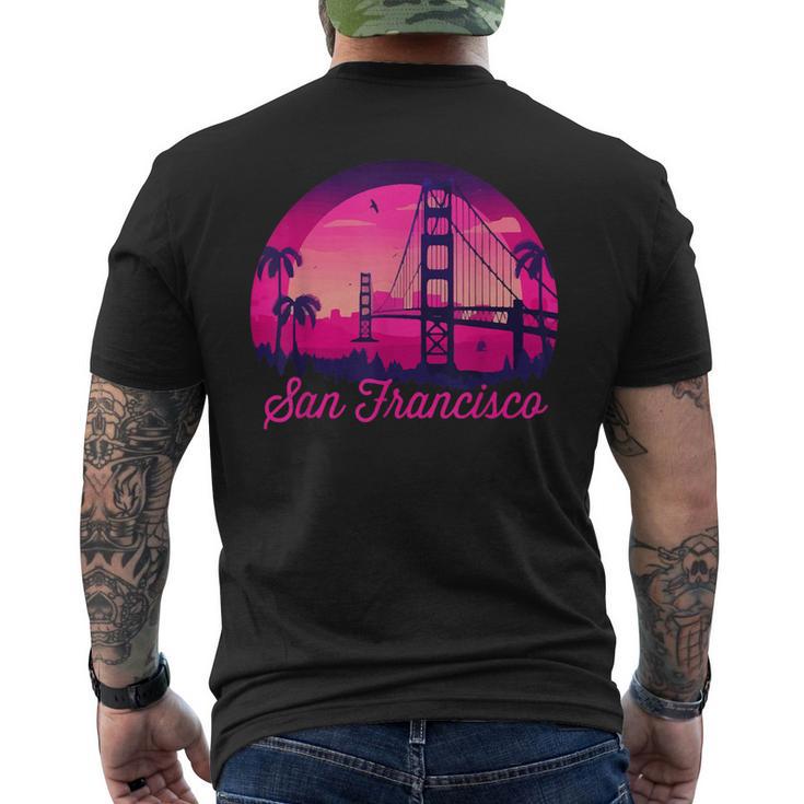 San Francisco Vintage California Skyline Bridge Men's T-shirt Back Print