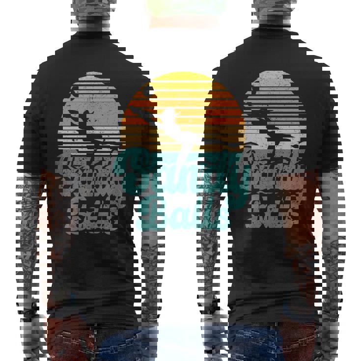 Sandy Balls Beach Volleyball Player Coach Fan Sports Men's T-shirt Back Print