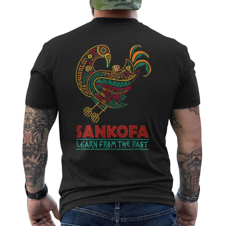 Sankofa African Bird Learn From The Past Black History Month Men's T-shirt Back Print