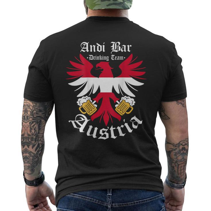 Sauf Austria Drinking Team Andi Bar T-Shirt mit Rückendruck