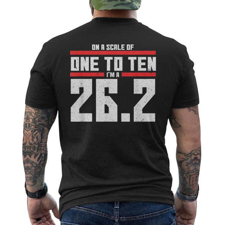On A Scale Of One To Ten Im A 262 Marathon Runner Men's T-shirt Back Print