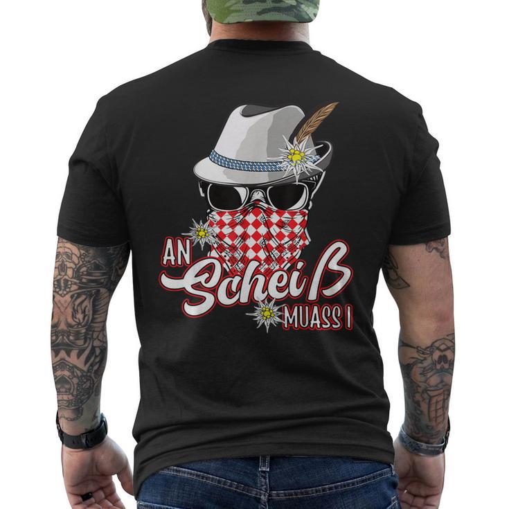 An Scheiss Muas I Hirsch Muass Grantln Bavarian Grantler T-Shirt mit Rückendruck