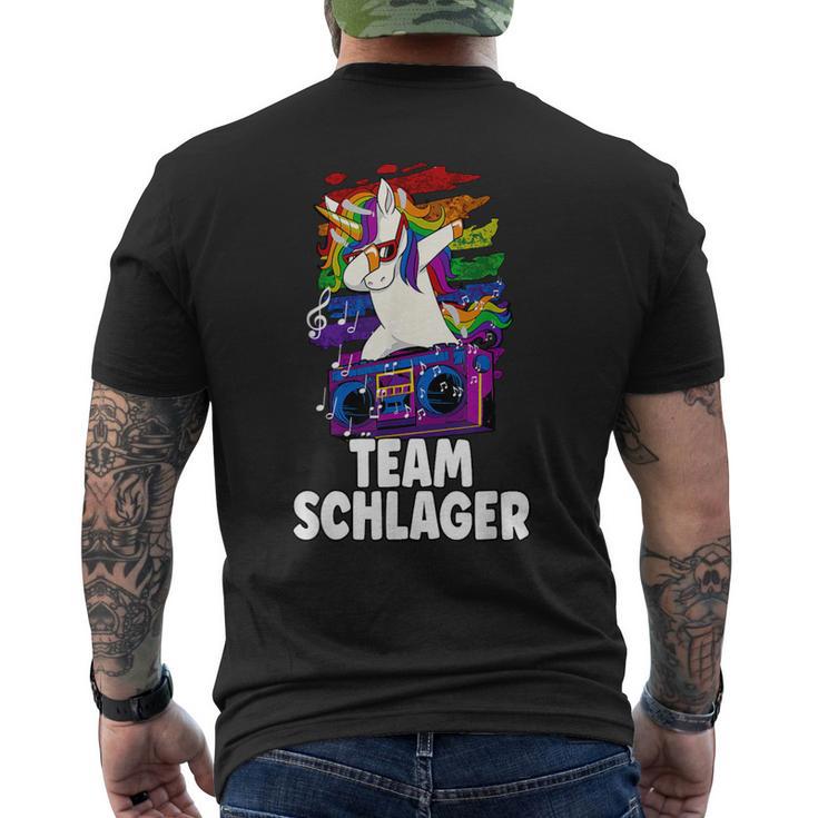 Schlagerparty Team Schlager S T-Shirt mit Rückendruck