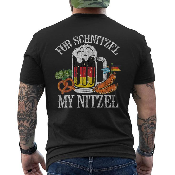 For Schnitzel My Nitzel Oktoberfest German Beer Wurst Mens Back Print T-shirt