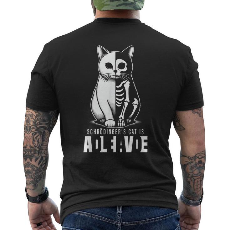 Schrödinger's Cat Dead And Alive Quantum Mechanics Physics T-Shirt mit Rückendruck