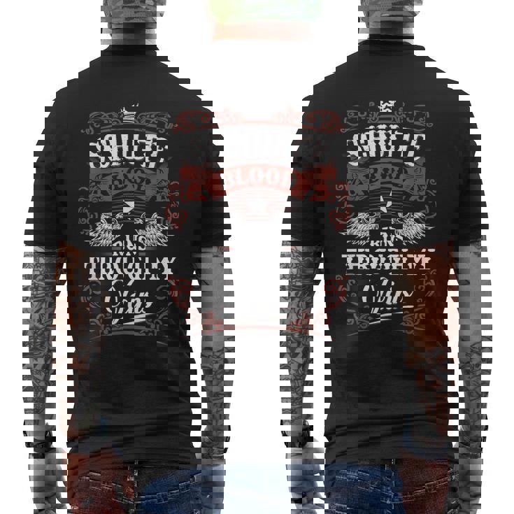 Schulte Blood Runs Through My Veins Vintage Family Name Men's T-shirt Back Print