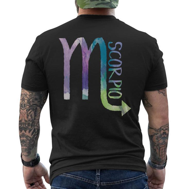Scorpio Zodiac Symbol Astrology Scorpion Men's T-shirt Back Print