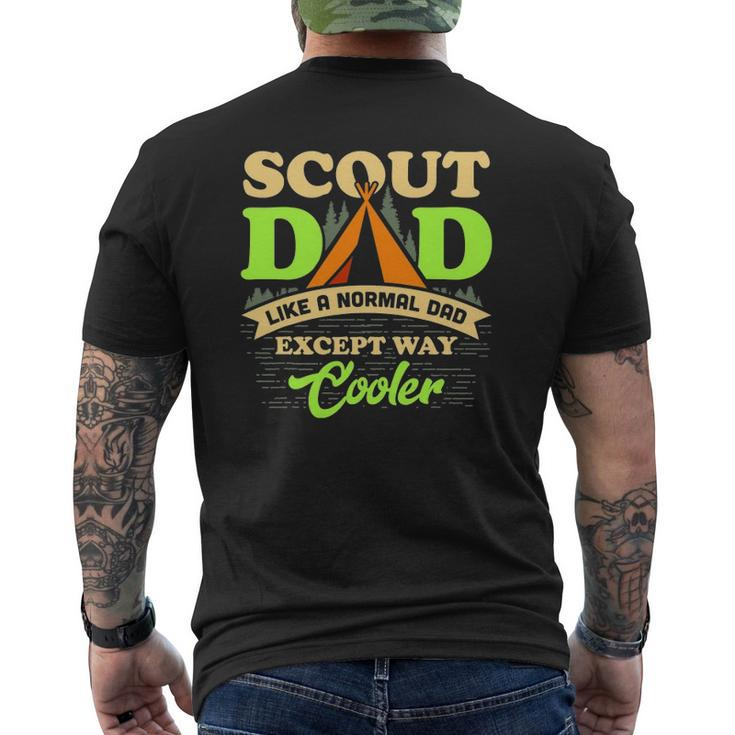 Scout Dad Cub Leader Boy Camping Scouting Mens Back Print T-shirt