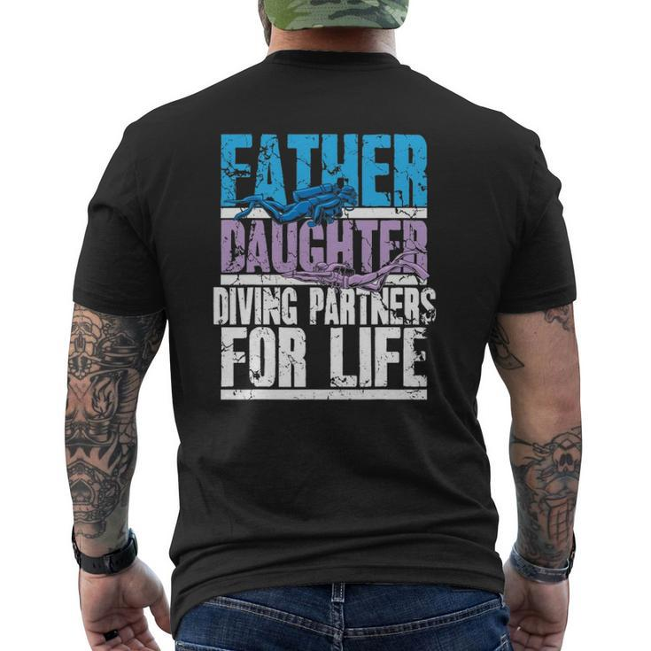 Scuba Diving Dad And Daughter Diving Partners For Life Mens Back Print T-shirt