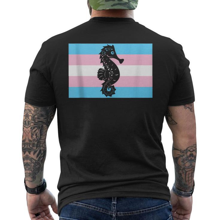 Seahorse Dad Pregnant Trans Man Men's T-shirt Back Print