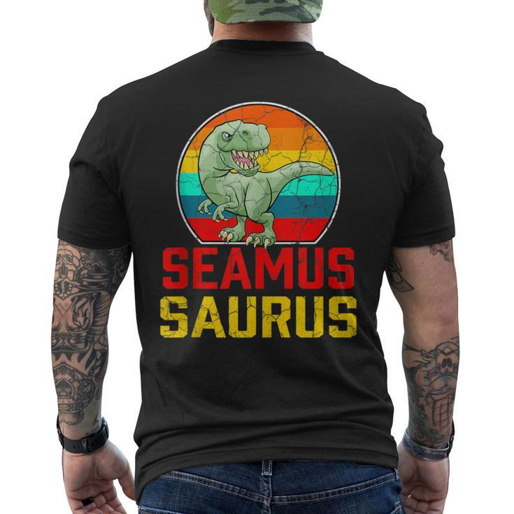 Seamus Saurus Family Reunion Last Name Team Custom Men's T-shirt Back Print