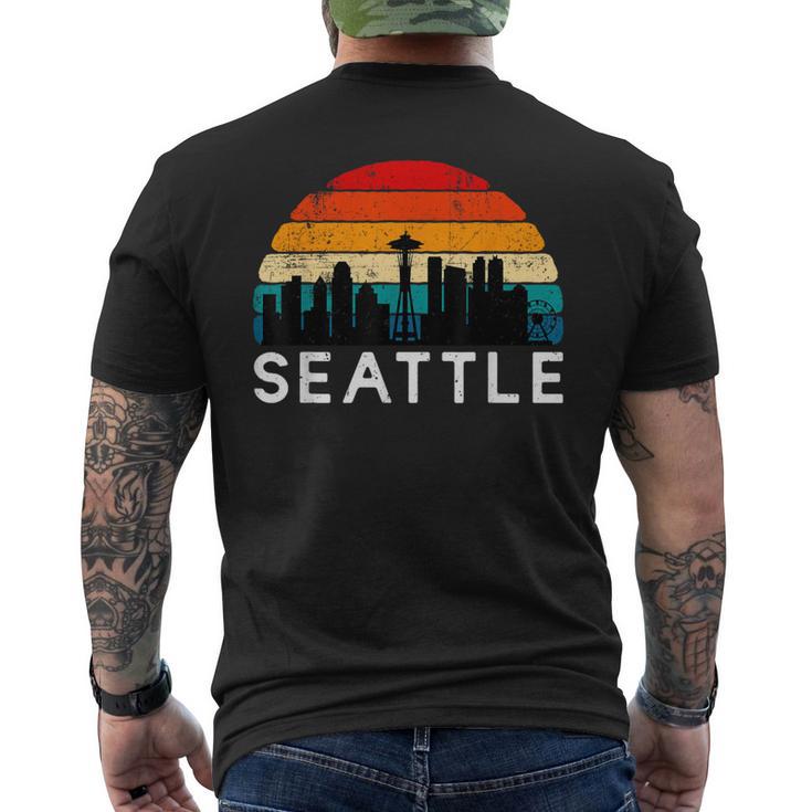 Seattle Pride Love Seattle Retro Seattle City Of Seattle Men's T-shirt Back Print