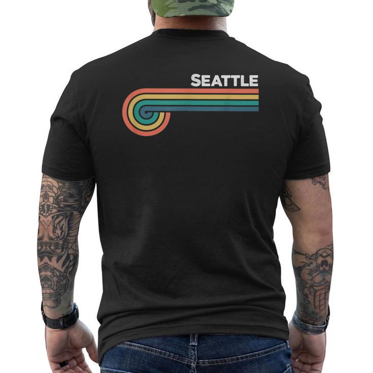 Seattle Retro Style Hometown Pride Men's T-shirt Back Print