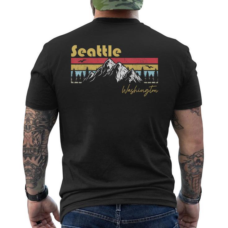 Seattle Washington Roots Hometown Vintage Home State Pride Men's T-shirt Back Print