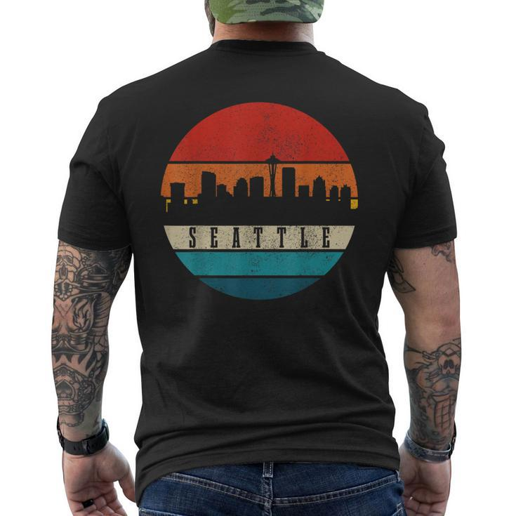 Seattle Washington Skyline Pride Vintage Seattle Men's T-shirt Back Print