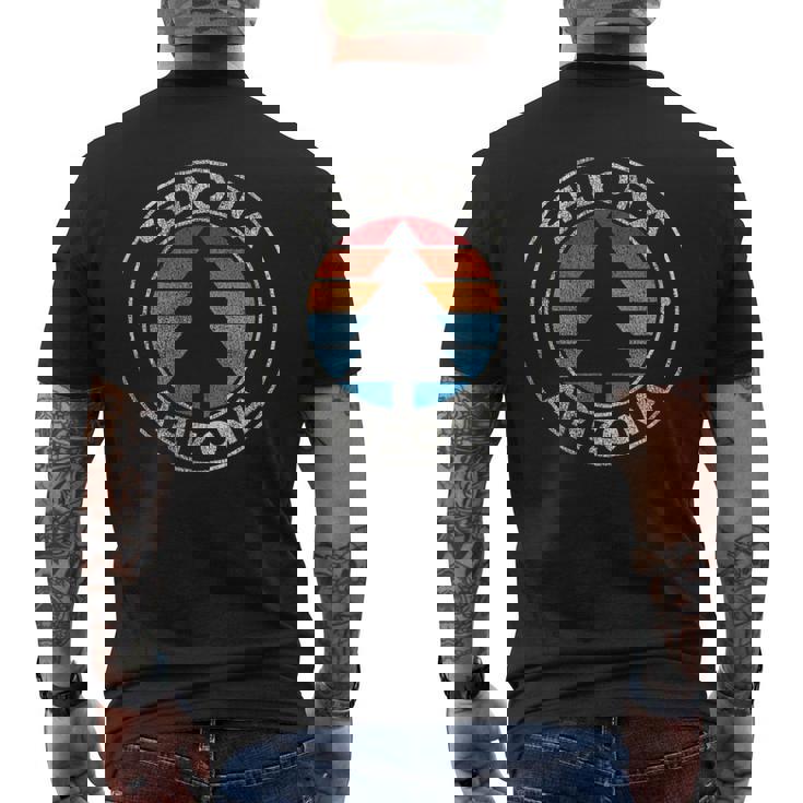 Retro Vintage Sedona Arizona Az Sunset Men's T-shirt Back