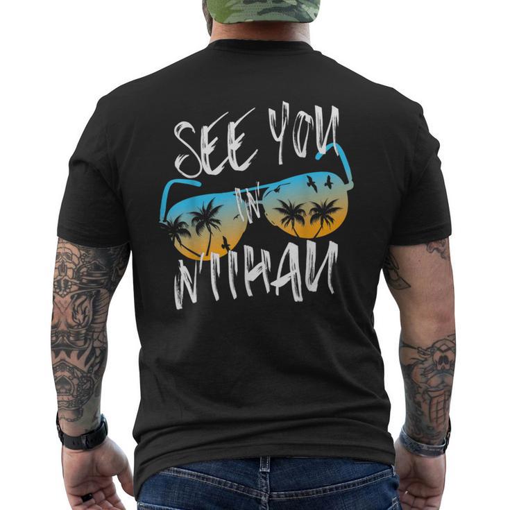 See You In Niihau Retro Sunglasses Vintage Ni'ihau Surfer Men's T-shirt Back Print