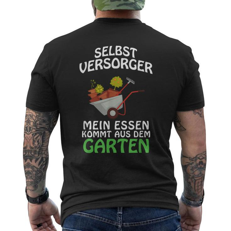 Selbstversorger Mein Essen Kommt Aus Der Garten Mein Essen Kommt Aus Der Gartener T-Shirt mit Rückendruck