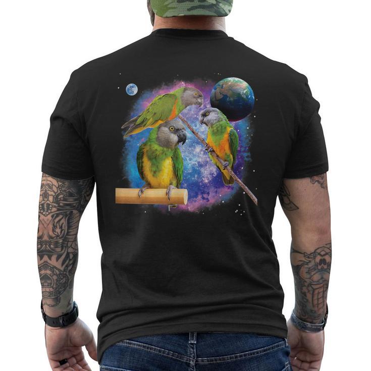 Senegal Parrots In Space Senegal Parrot Men's T-shirt Back Print