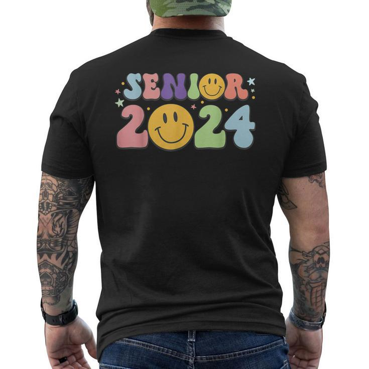 Senior 2024 Retro Senior 24 Graduation Class Of 2024 Men's T-shirt Back Print
