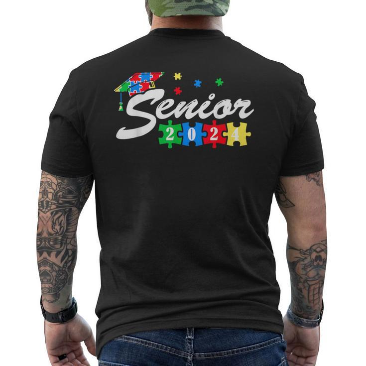 Senior Autism Graduate 2024 For Autistic Ns Graduation Men's T-shirt Back Print