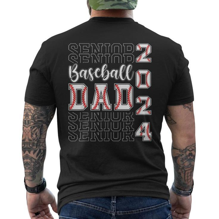 Senior Dad 2024 Class Of 2024 Baseball Dad Graduation 2024 Men's T-shirt Back Print