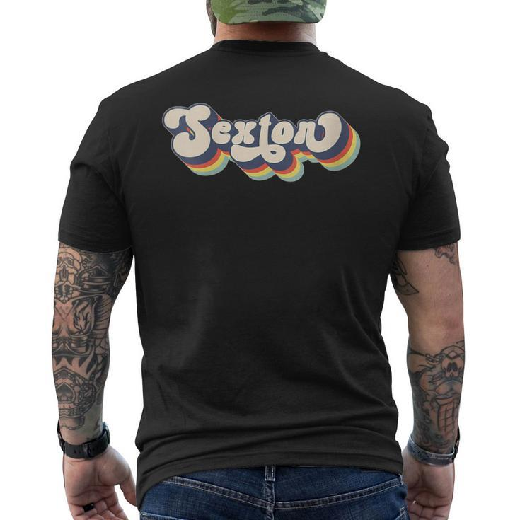 Sexton Family Name Personalized Surname Sexton Men's T-shirt Back Print
