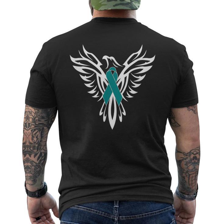 Sexual Assault Awareness Teal Ribbon Phoenix Men's T-shirt Back Print