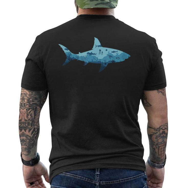 Shark Lover Ocean Animal Marine Biology Men's T-shirt Back Print