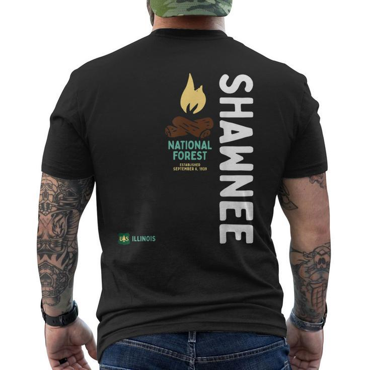 Shawnee National Forest Vertical Illinois Men's T-shirt Back Print