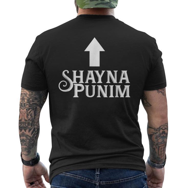 Shayna Punim Jewish With Arrow Men's T-shirt Back Print