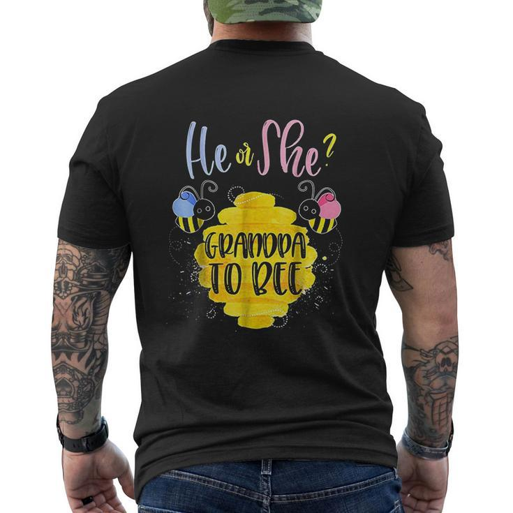 He Or She Grandpa To Bee Mens Back Print T-shirt