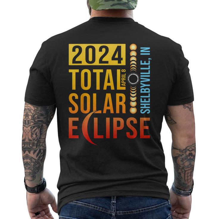 Shelbyville Indiana Total Solar Eclipse 2024 Men's T-shirt Back Print