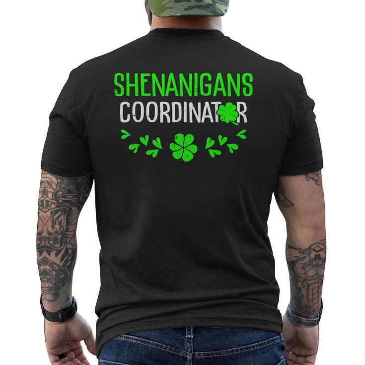 Shenanigans Coordinator Saint Irish Pats St Patrick's Day Men's T-shirt Back Print