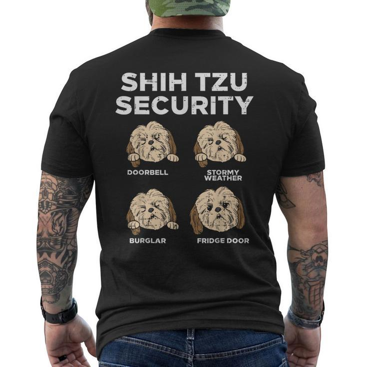 Shih Tzu Security Animal Pet Dog Lover Owner Men's T-shirt Back Print