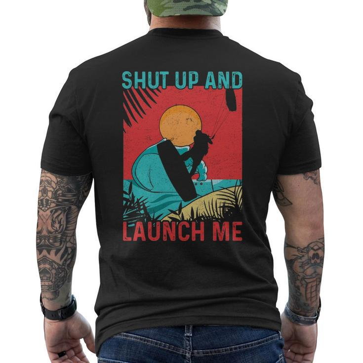 Shut Up & Launch Me Kite Surfing Men's T-shirt Back Print