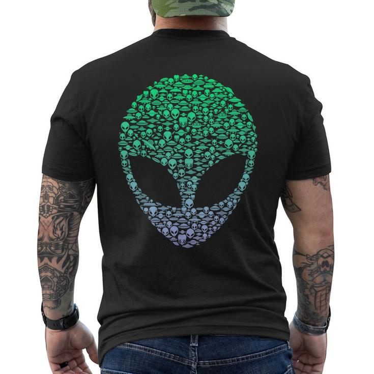 Silhouette Icon Alien Extraterrestrial Boys Alien Men's T-shirt Back Print