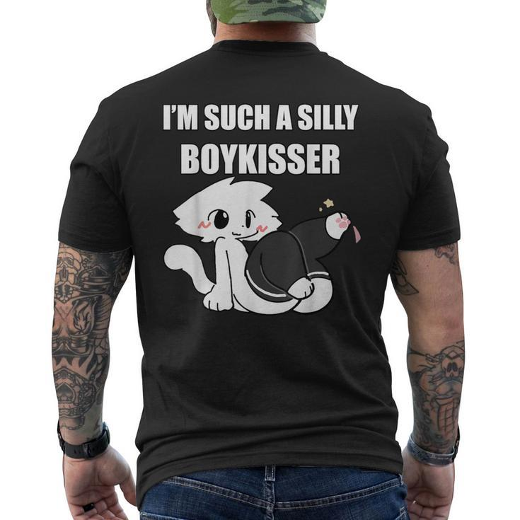 Silly Boy Kisser Meme Femboy Gay Pride Lgbtq Men's T-shirt Back Print