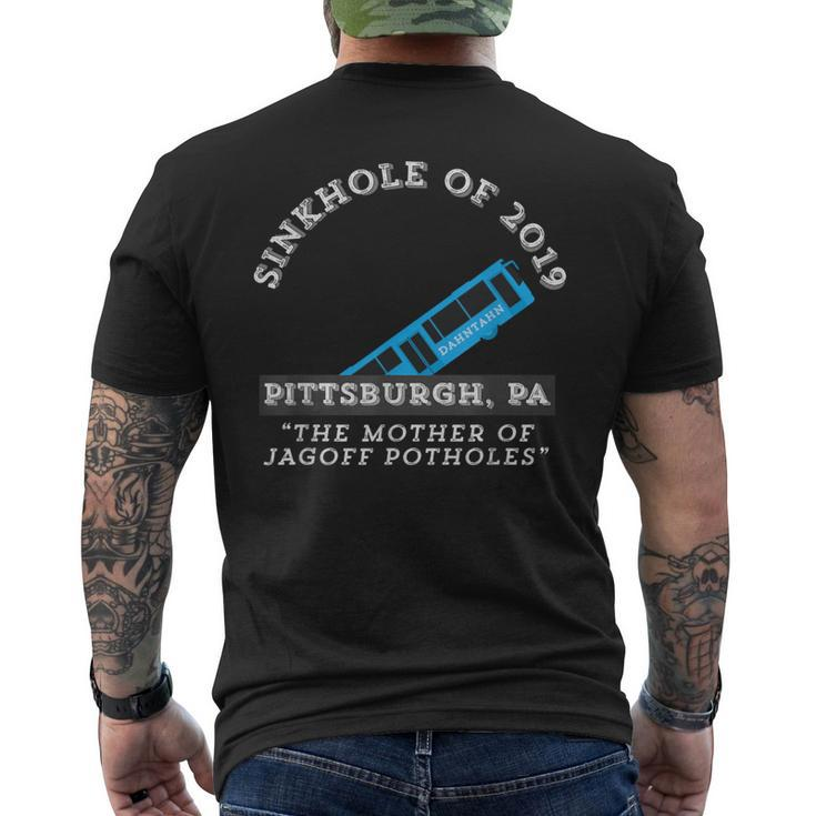 Sinkhole Of 2019 Pittsburgh Bus Jagoff Pothole Yinzers Men's T-shirt Back Print