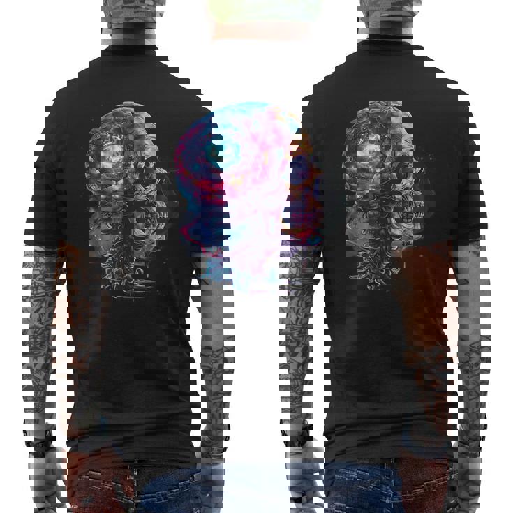Sistema Solar En Un Cerebro Cráneo Sistema Solar Astronomía Camiseta Hombre Estampado Espalda