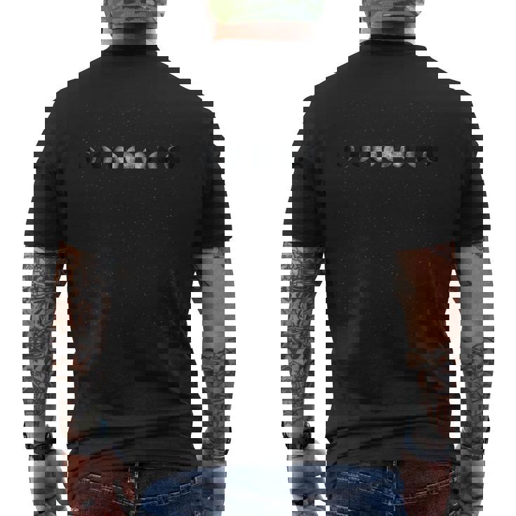 Sistema Solar Fases Lunares Universo Galaxia Astronomía Camiseta Hombre Estampado Espalda