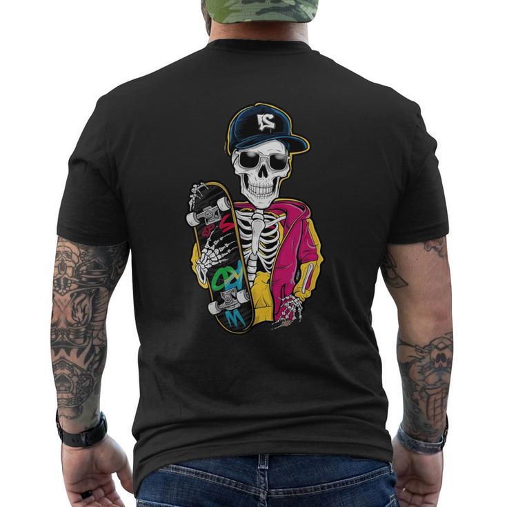 Skeleton Is Ready To Skate Skateboard Skeletor Graphic Men's T-shirt Back Print