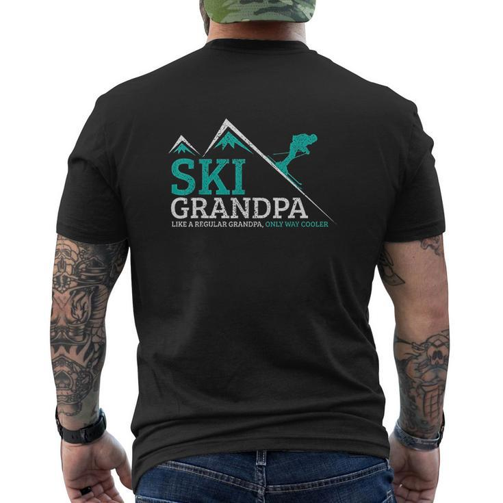 Ski Grandpa Mens Back Print T-shirt