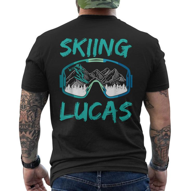 Skiing Lucas Winter Sports Ski Skier Hobby Men's T-shirt Back Print