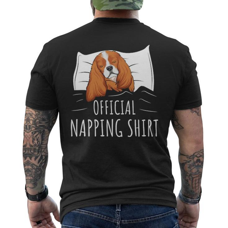 Sleeping Cavalier King Charles Spaniel Dog Official Napping T Men's T-shirt Back Print